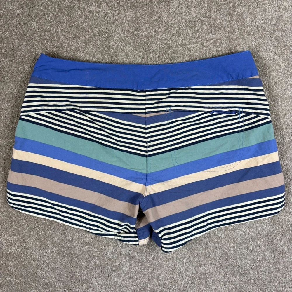 Patagonia Womens NetPlus Striped Board Shorts Blue Multi Color Size 6